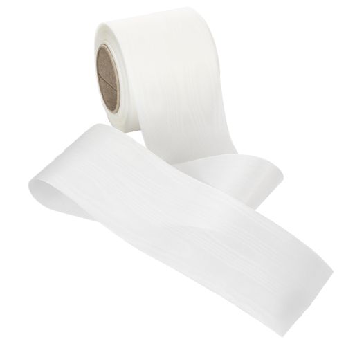 tételeket Fehér koszorúszalag, kiváló minőségű, 75mm x 25m - dekoratív szalag virágkötészethez és temetési szertartásokhoz, ideális nyomtatáshoz.