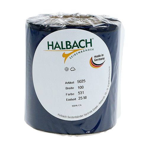 tételeket Kék szatén koszorúszalag, 100mm x 25m, gyászszalag, dekoráció, környezetbarát