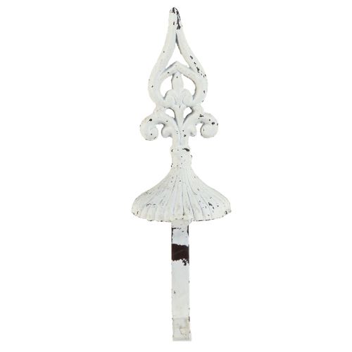 Floristik24 Koszorútartó öntöttvas Sims Shabby Chic White H29cm-hez