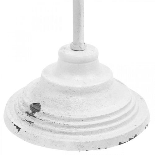 Floristik24 Koszorútartó fehér shabby chic koszorúállvány 1 akasztóval, 76 cm