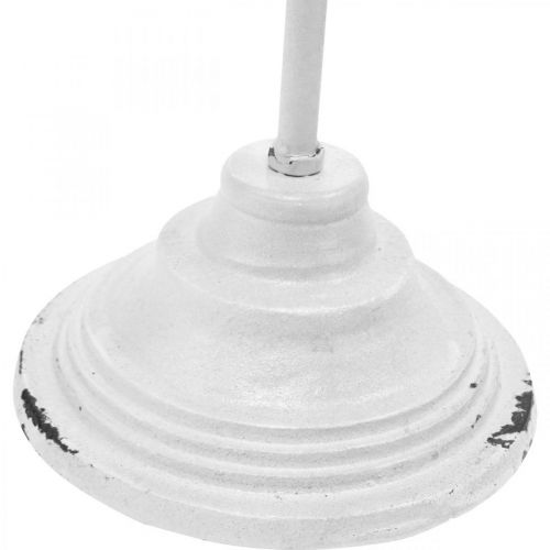 Floristik24 Koszorútartó Shabby Chic fehér koszorútartó fém 4 horog H76cm