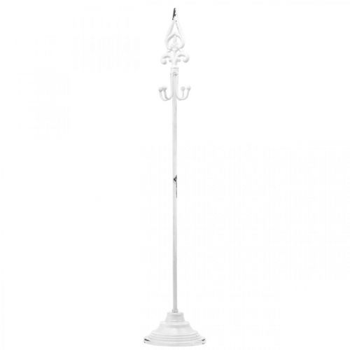 tételeket Koszorútartó Shabby Chic fehér koszorútartó fém 4 horog H76cm