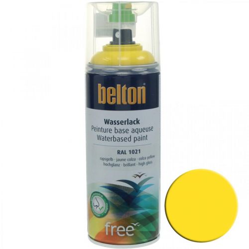 Floristik24 Belton vízmentes lakk sárga magasfényű spray repce sárga 400ml