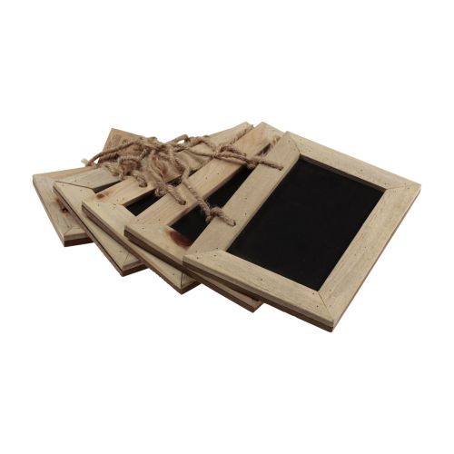 Floristik24 Palatábla akasztható fa deszkához natúr 15x10cm 5db