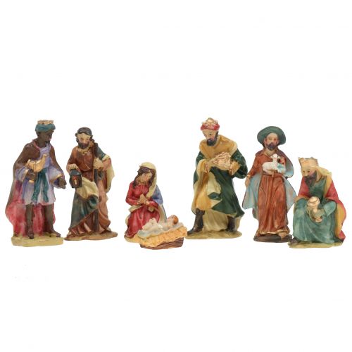 Kézzel festett betlehemes figurák 2cm - 9cm 7db