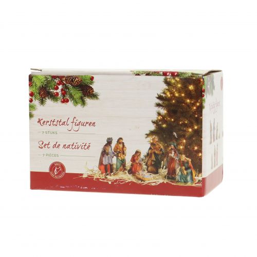 tételeket Kézzel festett betlehemes figurák 2cm - 9cm 7db