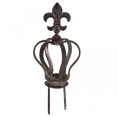 Floristik24 Kertdísz, fém korona, díszdugó, fémdísz antik megjelenés