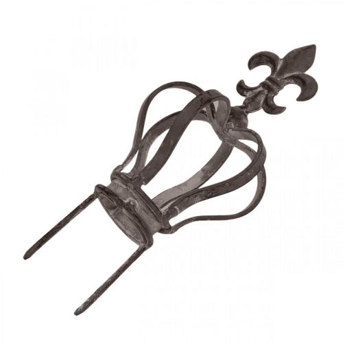 Floristik24 Kertdísz, fém korona, díszdugó, fémdísz antik megjelenés