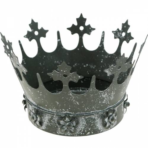 Asztaldísz, díszkorona, virágos fémlámpás, virágtartó, fémdekoráció