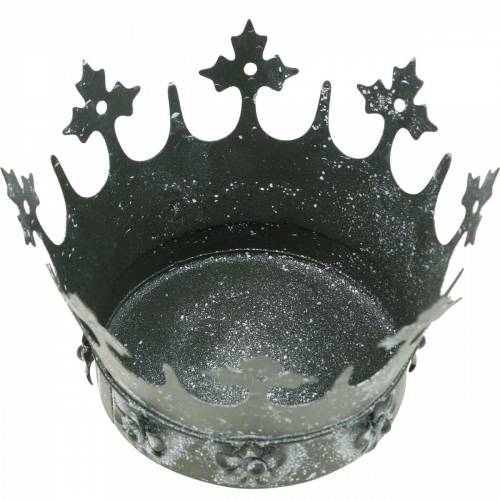 Floristik24 Asztaldísz, díszkorona, virágos fémlámpás, virágtartó, fémdekoráció