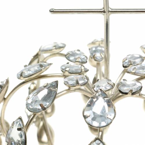 Floristik24 Korona gyémánttal és keresztezüsttel Ø11cm H17cm