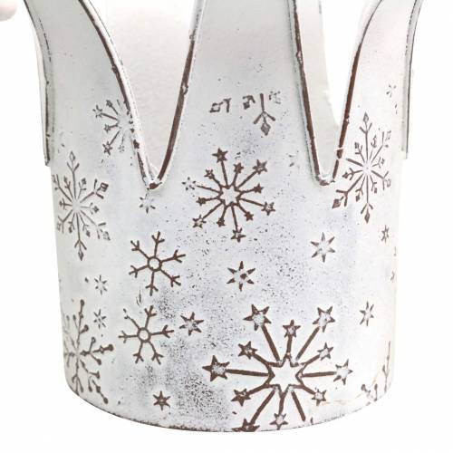 Floristik24 Korona fém fehér, rozsda Ø13,5 / 17,5 cm, 2 db-os készlet