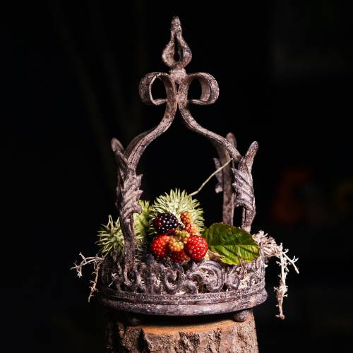 Floristik24 Antik koronatálca Ø18cm H28cm