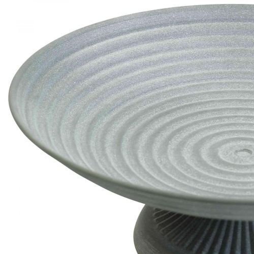 Floristik24 Dekoratív tál talpas fém tál vintage H10,5cm Ø26cm