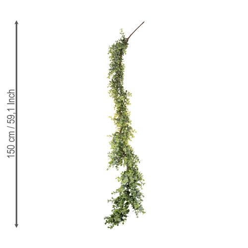 tételeket Mesterséges eukaliptusz füzér dekoratív füzér zöld 150cm