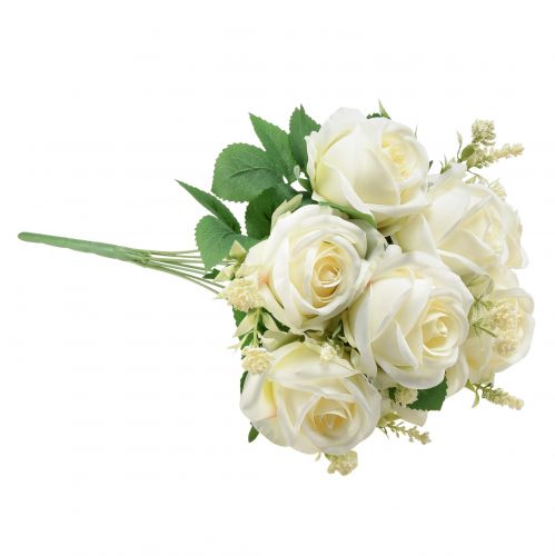 tételeket Műrózsák Művirág csokor Rózsák Fehér Pick 42cm