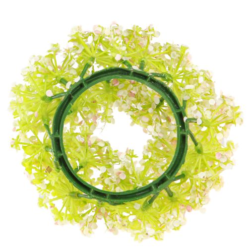 tételeket Művirág koszorú mini asztaldísz fehér rózsaszín Ø12cm 6 db