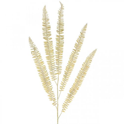 Mesterséges páfrányágak fehér krémszínű mesterséges növények L120cm