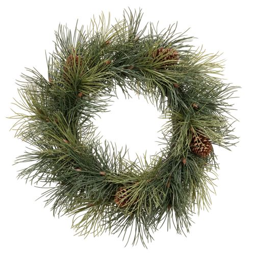 Műfenyőág koszorú tobozokkal 60 cm vétel | Floristik24.hu