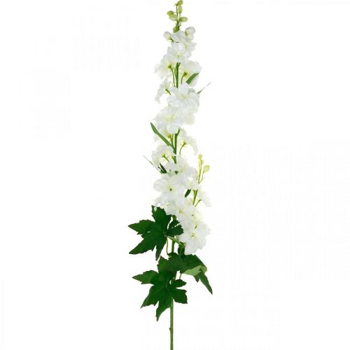 Floristik24 Mesterséges delphinium fehér delphinium művirág selyem virágok 98cm