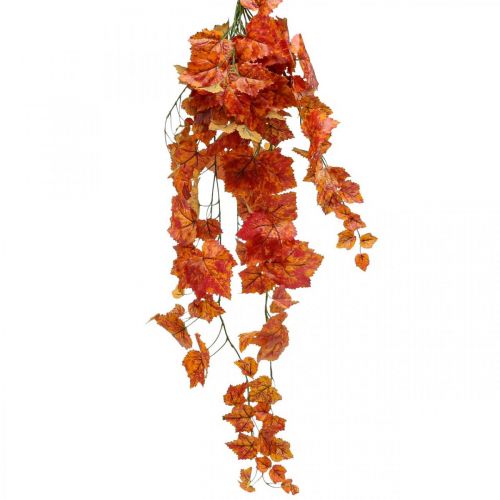 Mesterséges szőlőlevelek Vörös narancssárga függőágak, 95 cm