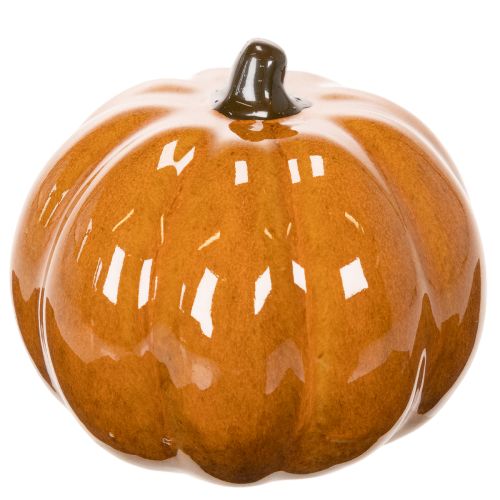 Kerámia Tök LED Halloween Dekoráció Kis 10cm | Floristik24.hu