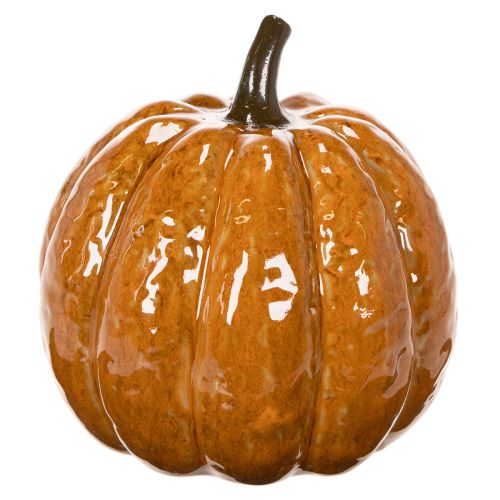 Kerámia tök Halloween LED dekoráció 15cm | Floristik24.hu