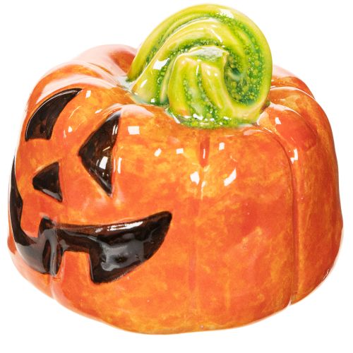 Dekoratív kerámia tökfigura őszre és Halloweenre, 8cm | Floristik24.hu