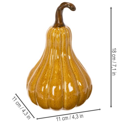 Dekoratív tök asztaldísz Halloweenre 18cm | Floristik24.hu