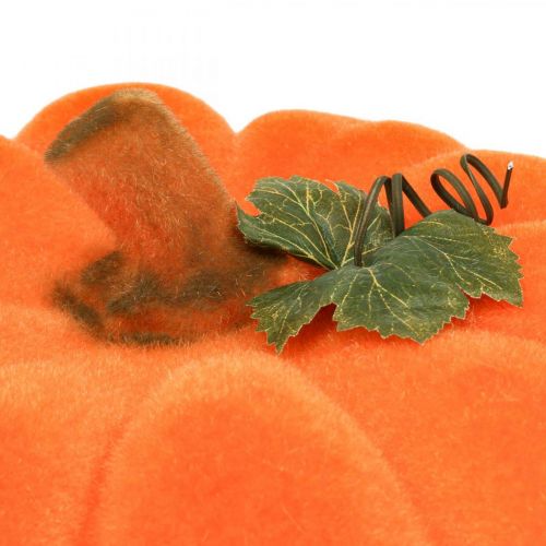 tételeket Sütőtök deco narancssárga nagy Flocked őszi dekoráció Ø30cm