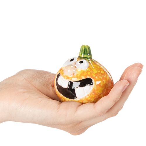 Dekoratív tökfigura, mint vidám őszi dekoráció, 6 cm, 2 darab | Floristik24.hu