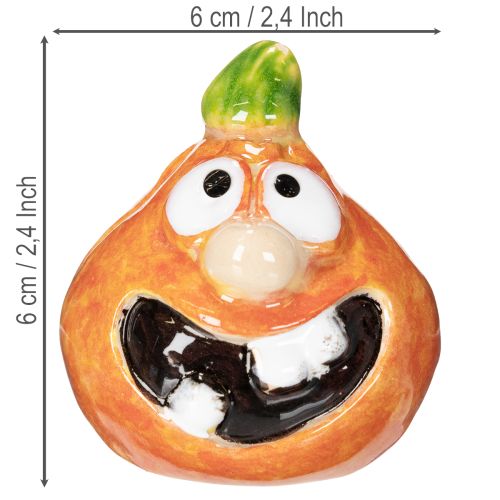 Dekoratív tökfigura, mint vidám őszi dekoráció, 6 cm, 2 darab | Floristik24.hu