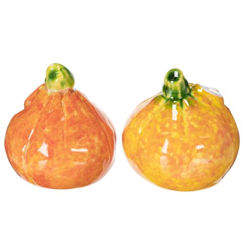 Dekoratív tökfigura, mint vidám őszi dekoráció, 6 cm, 2 darab | Floristik24.hu