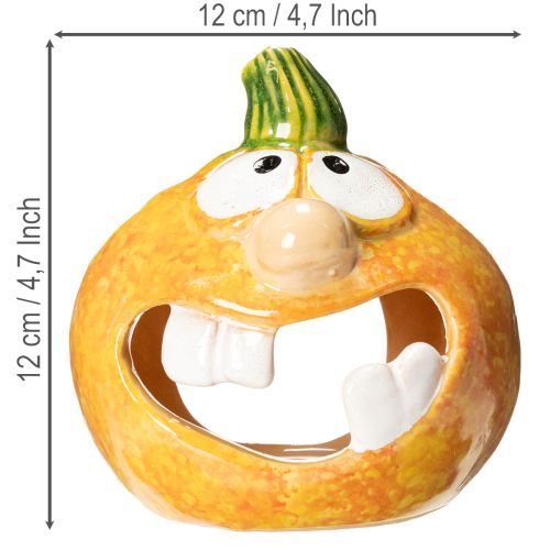 Tök díszfigura és mécsestartó, vicces arc, őszi dekoráció, 12 cm, 2 darab | Floristik24.hu