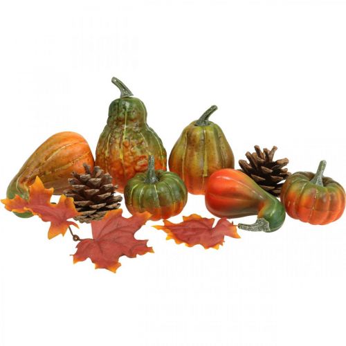 Sütőtök deco kúpok őszi levelek őszi dekoráció 5-11 cm-es készlet