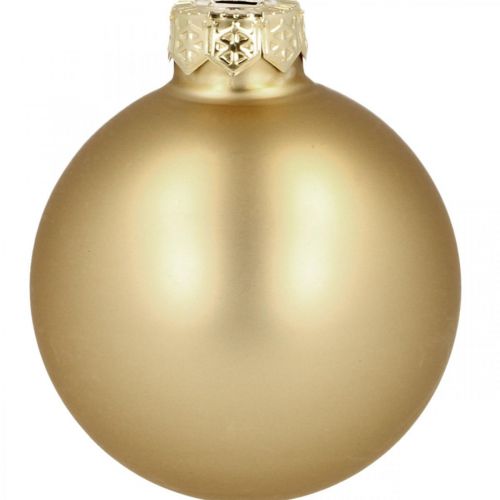 Floristik24 Karácsonyi golyók üveg arany matt fényes Ø5,5cm 26db