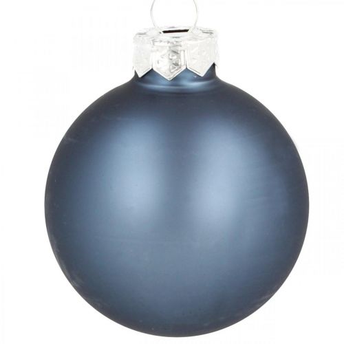 tételeket Karácsonyi golyók üveg kék matt fényes Ø5,5cm 26db
