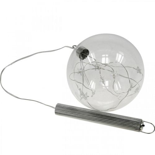 Floristik24 Karácsonyi labda LED golyó Ø12cm 15L belső meleg fehér időzítő