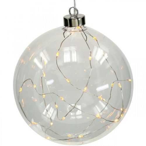 tételeket Karácsonyi labda LED labda Ø15cm 30L belső meleg fehér időzítő
