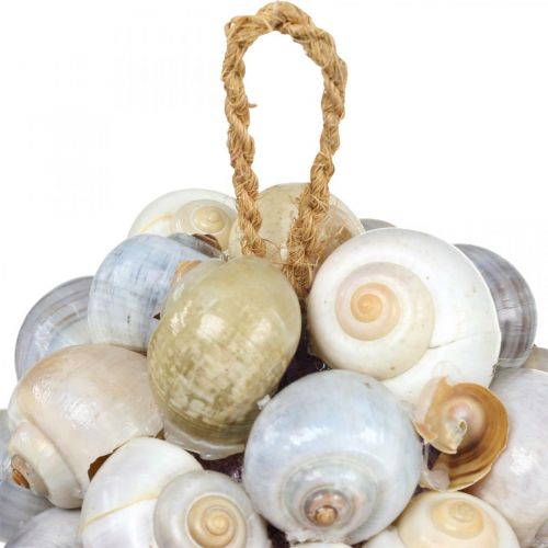 Tengeri dekorációs golyó tengeri csigaház labda natúr dekoráció Ø12cm