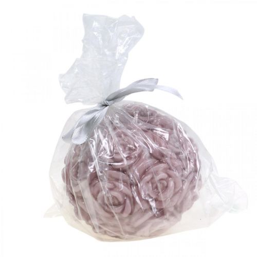 tételeket Kerek rózsaszín rózsa gömbgyertya Ø10.5cm Romantikus gyertyadekoráció Esküvői asztaldekoráció