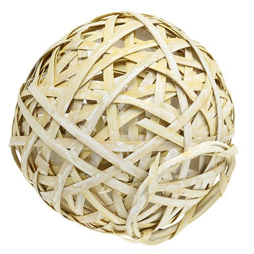 Floristik24 Forgácssárga golyós edény Ø23cm H19cm