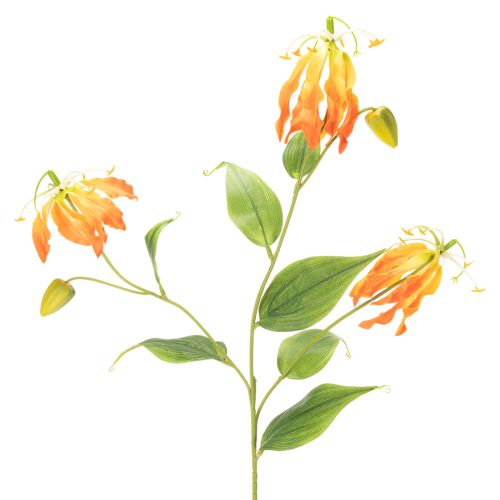 Művirág Gloriosa narancs hosszú szárral vázába 80cm 3db