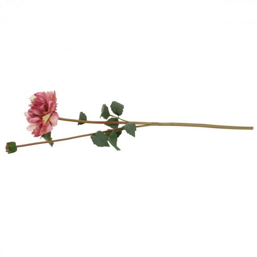 Mesterséges virág dália rózsaszín virág bimbóval H57cm | Floristik24.hu