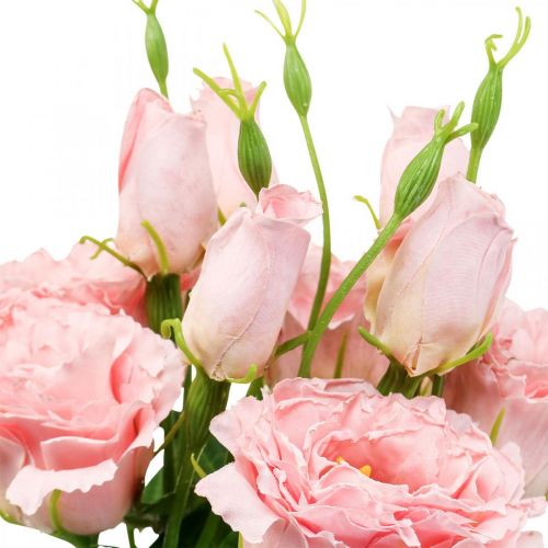 tételeket Művirágok Lisianthus rózsaszín műselyem virágok 50cm 5db