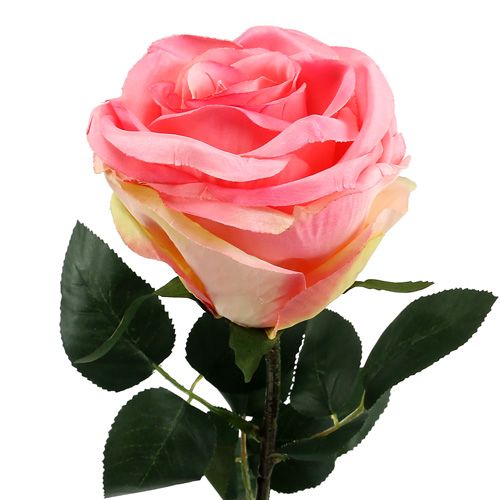 tételeket Művirág rózsa töltött rózsaszín Ø10cm L65cm 3db