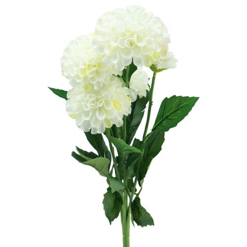 Floristik24 Művirágok dekoratív dáliák műfehér 50cm