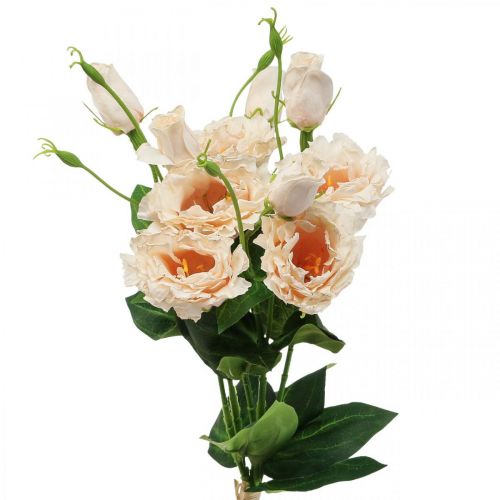 Floristik24 Művirág lisianthus krém 51cm virágdísz 5db