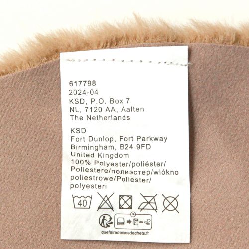 tételeket Műszőrme dekorprémes kerek asztali futószőrme szőnyeg barna Ø38cm