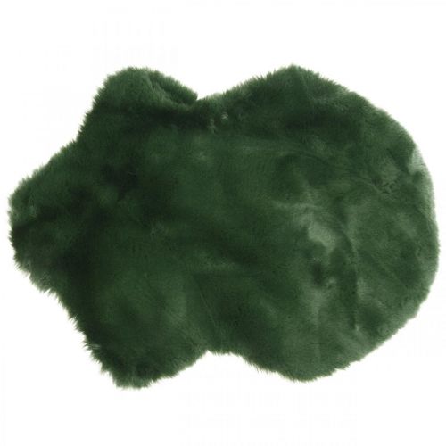Floristik24 Dekoratív szőrme szőnyeg zöld műszőrme 55×38cm